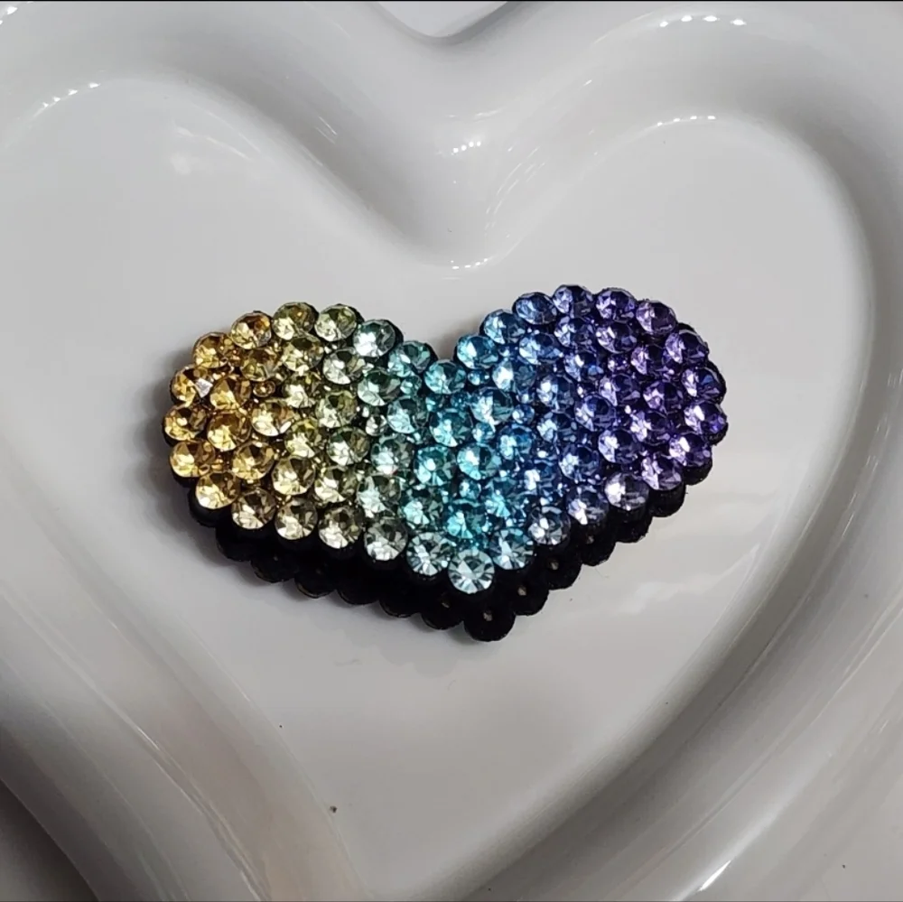 Fancy Bead Heart Rhinestone Double sided Beaded Pen Crafts‎ Jewelry Making